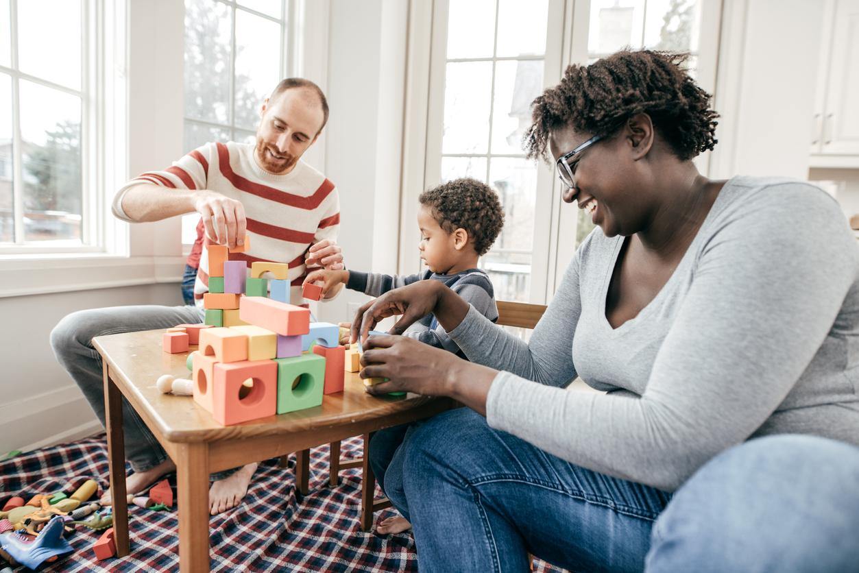 Family plays together in affordable housing provided by MFTE Incentives